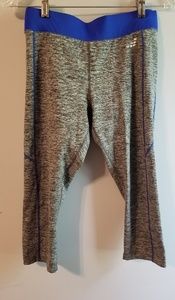 Bcg grey and blue tru-wick athletic capris